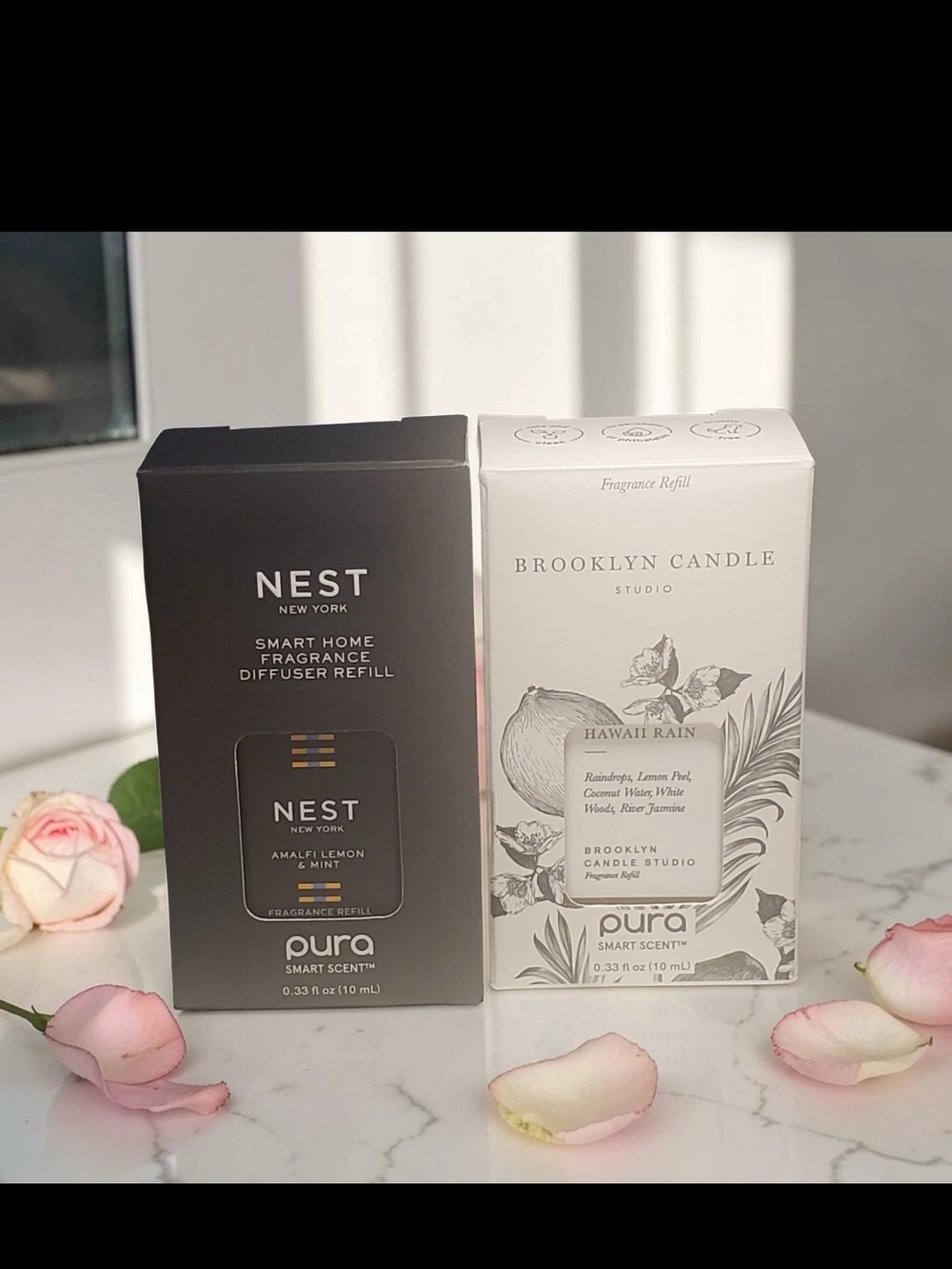 Pura Smart Scent  Fragrance Diffuser Refills Hawaii Rain & Amalfi Lemon & Mint